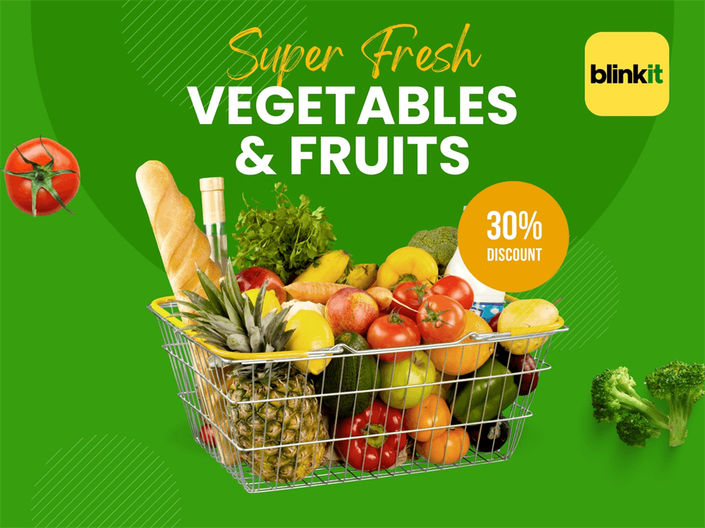 Blinkit fresh vegetables promotional creative