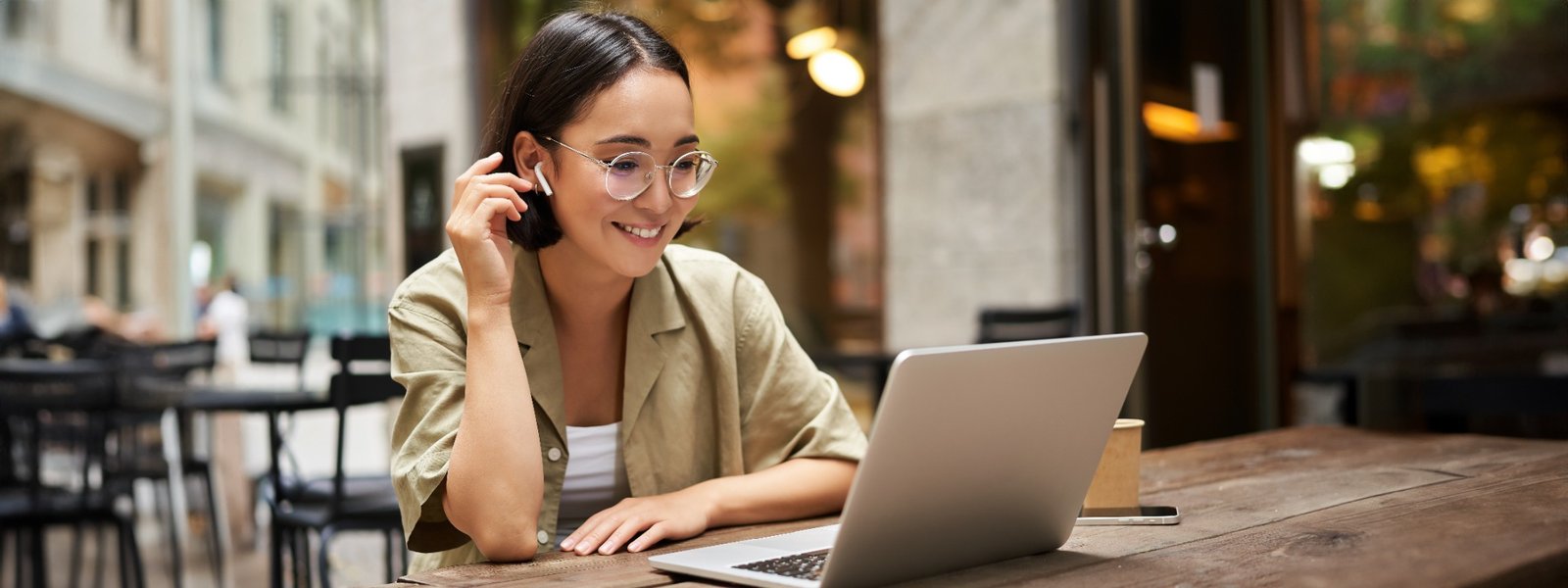 Digital marketing specialist working on a laptop