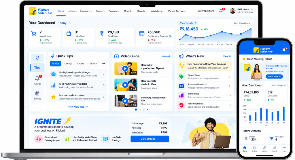 Flipkart Seller Hub Performance Dashboard