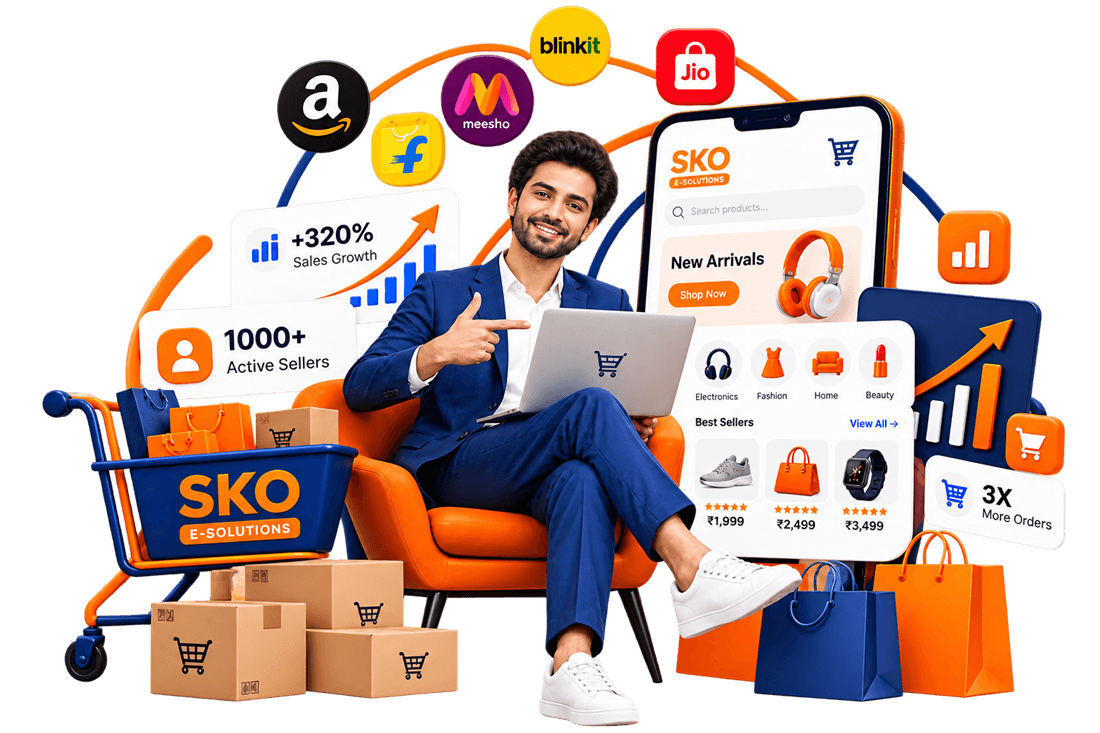 SKO E-SOLUTIONS ecommerce growth and marketplace management visual