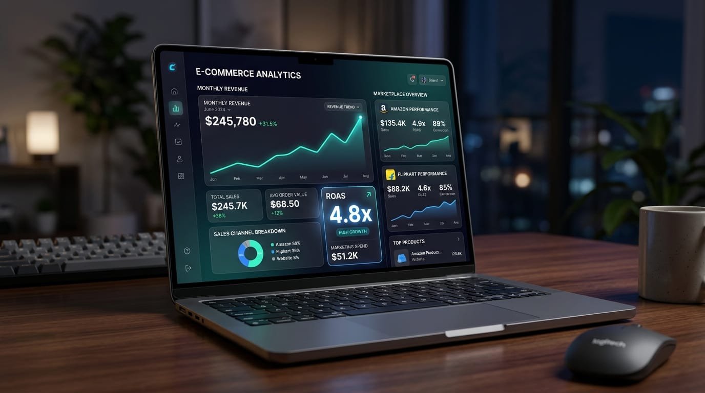 Ecommerce account management and analytics dashboard
