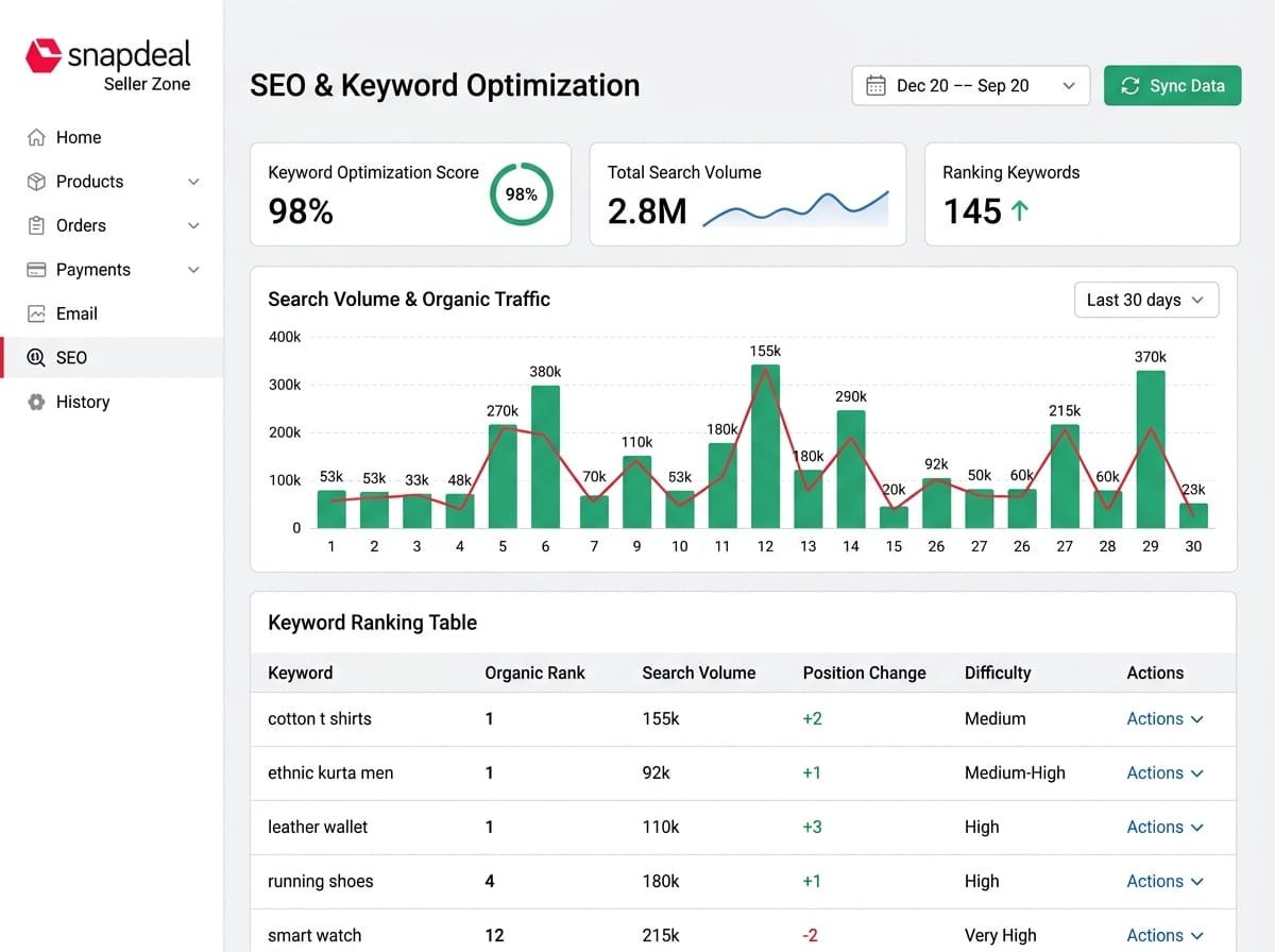 Snapdeal Product SEO