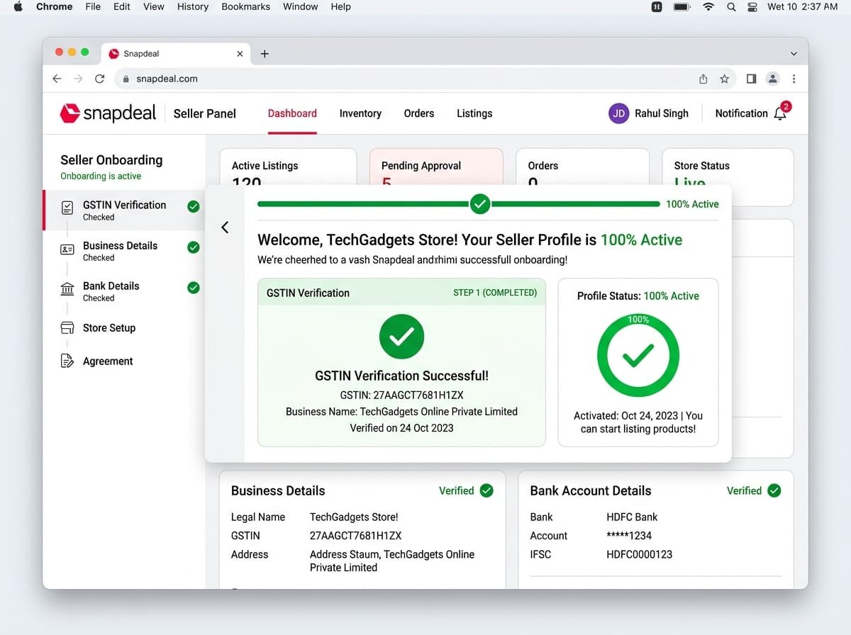 Snapdeal Account Setup & Registration